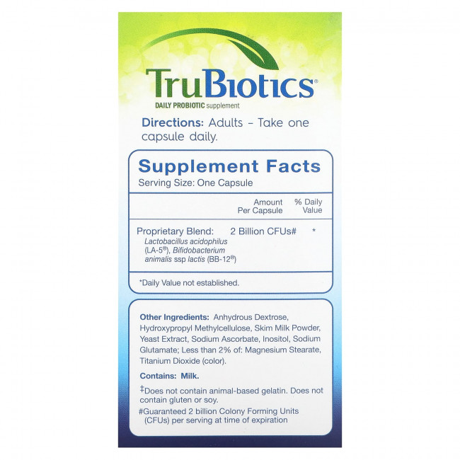 TruBiotics, Здоровье пищеварительной системы и иммунитета, 45 вегетарианских капсул TruBiotics, Здоровье пищеварительной системы и иммунитета, 45 вегетарианских капсул