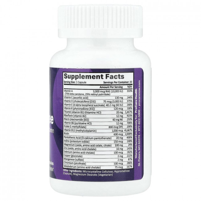 ProCare Health, Core Iron Free, Bariatric Multivitamin, 30 капсул