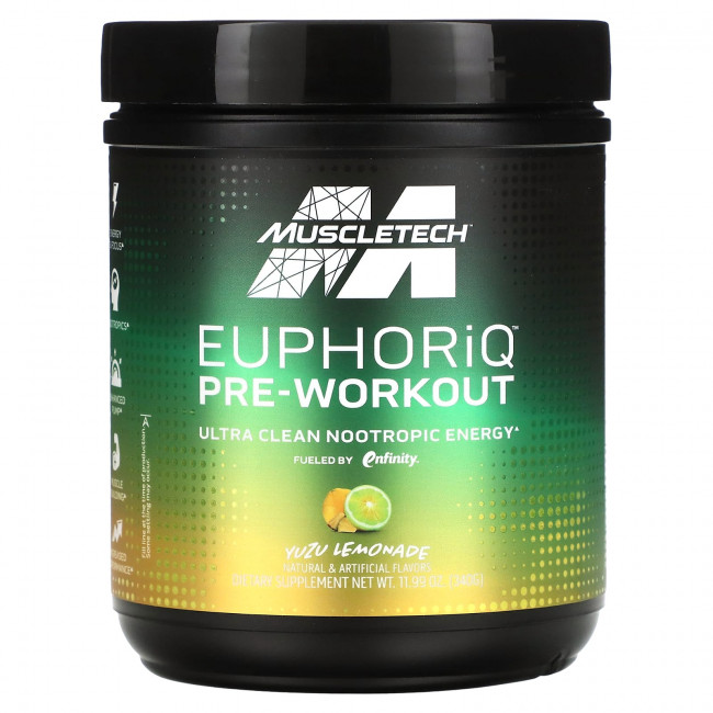 MuscleTech, EuphoriQ, предтренировочный комплекс, лимонад юдзу, 340 г (11,99 унции) MuscleTech, EuphoriQ, предтренировочный комплекс, лимонад юдзу, 340 г (11,99 унции)