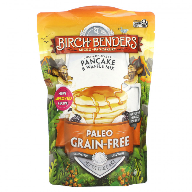 Birch Benders, Смесь для блинов и вафель, без злаков, 340 г (12 унций) Birch Benders, Смесь для блинов и вафель, без злаков, 340 г (12 унций)
