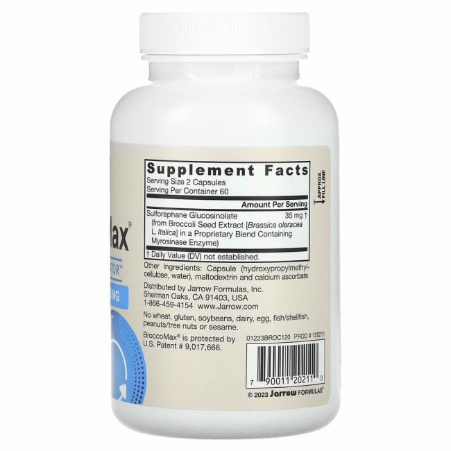 Jarrow Formulas, BroccoMax, 120 растительных капсул с отсроченным высвобождением Jarrow Formulas, BroccoMax, 120 растительных капсул с отсроченным высвобождением