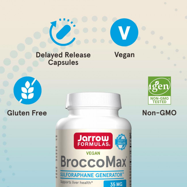 Jarrow Formulas, BroccoMax, 120 растительных капсул с отсроченным высвобождением Jarrow Formulas, BroccoMax, 120 растительных капсул с отсроченным высвобождением