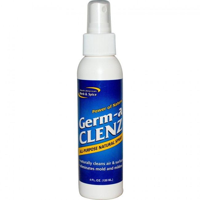 North American Herb & Spice, Germ-a Clenz, универсальный натуральный спрей, 4 жидких унции (120 мл) North American Herb & Spice, Germ-a Clenz, универсальный натуральный спрей, 4 жидких унции (120 мл)