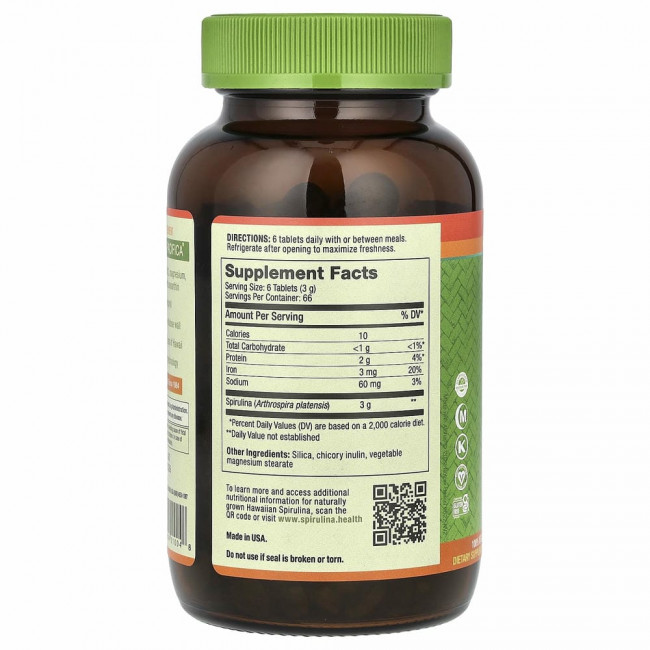 Nutrex Hawaii, Pure Hawaiian Spirulina, 400 таблеток