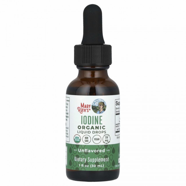 MaryRuth Organics, Жидкие капли органического йода, без добавок, 30 мл (1 жидк. Унция) MaryRuth Organics, Жидкие капли органического йода, без добавок, 30 мл (1 жидк. Унция)