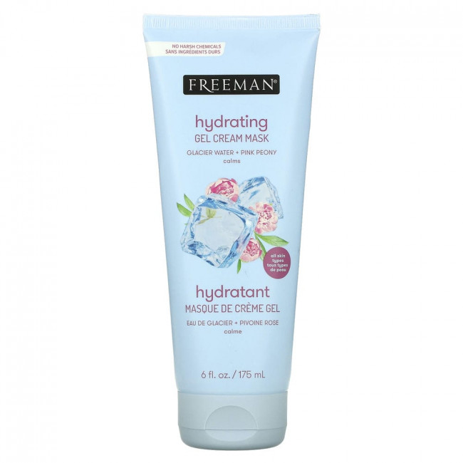 Freeman Beauty, Feeling Beautiful, увлажняющая гелевая крем-маска, ледниковая вода + розовый пион, 175 мл (6 жидк. унций) Freeman Beauty, Feeling Beautiful, увлажняющая гелевая крем-маска, ледниковая вода + розовый пион, 175 мл (6 жидк. унций)