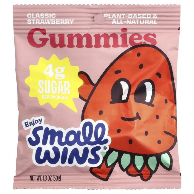 Enjoy Small Wins, жевательные таблетки, классическая клубника, 50 г (1,8 унции)
