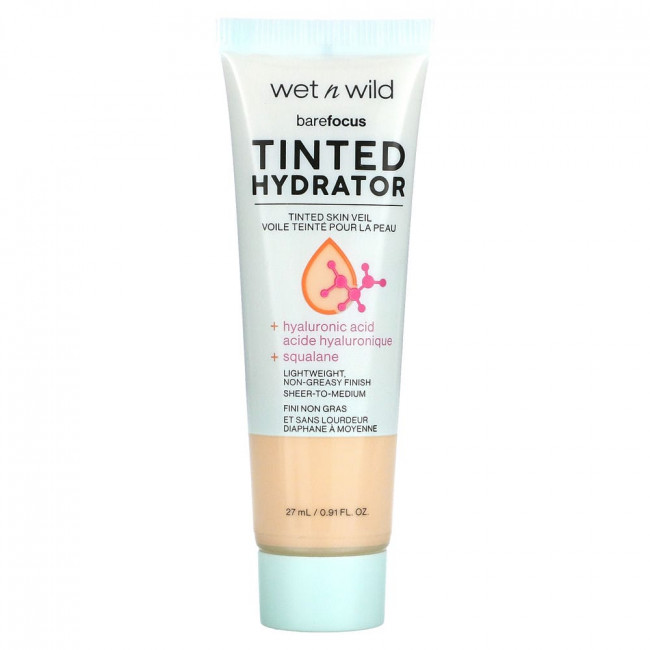 wet n wild, Barefocus, Tinted Hydrator, Fair, 0.91 fl oz (27 ml)
