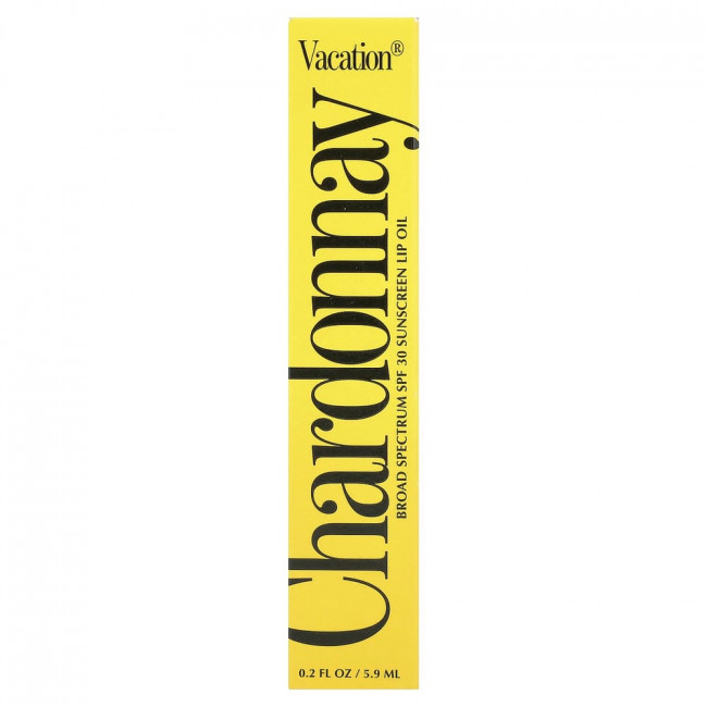 Солнцезащитное масло для губ Vacation, Chardonnay, SPF 30, 5,9 мл (0,2 жидких унции)