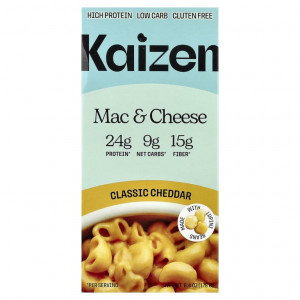 Kaizen, макароны с сыром, классический чеддер, 178 г (6,4 унции)