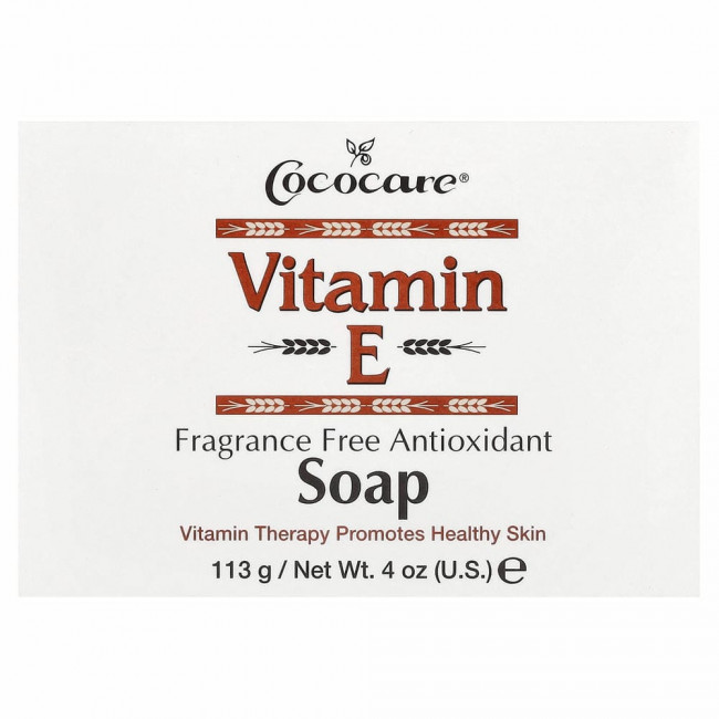 Cococare, Мыло с витамином E, антиоксидант без отдушек, 113 г (4 унции)