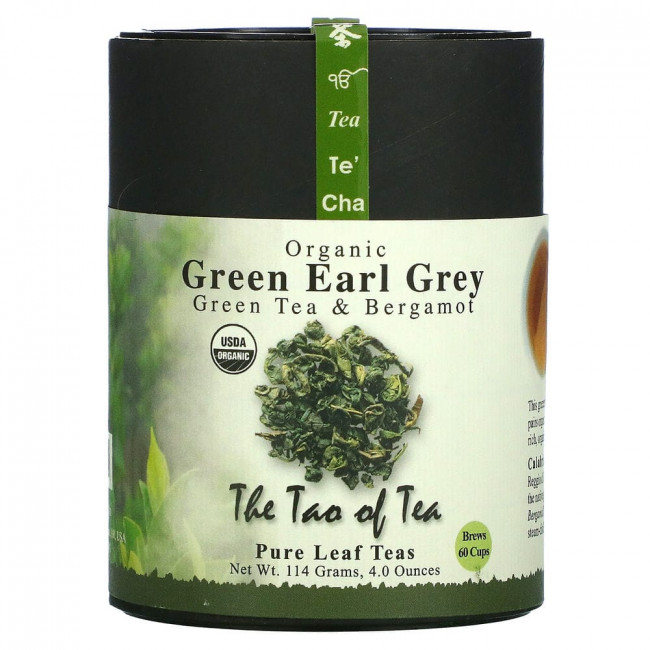 The Tao of Tea, Органический зеленый чай с бергамотом, зеленый «Эрл Грей», 4,0 унции (115 гр) The Tao of Tea, Органический зеленый чай с бергамотом, зеленый «Эрл Грей», 4,0 унции (115 гр)
