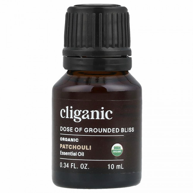 Cliganic, 100% чистое эфирное масло, масло пачули, 10 мл (0,33 жидк. Унции)