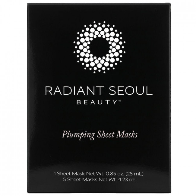 Radiant Seoul, тканевая маска для объема и гладкости кожи, 5 шт. по 25 мл (0,85 унции) Radiant Seoul, тканевая маска для объема и гладкости кожи, 5 шт. по 25 мл (0,85 унции)