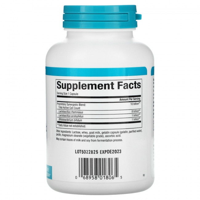 Natural Factors, Acidophilus & Bifidus, двойная сила действия, 10 млрд, 180 капсул Natural Factors, Acidophilus & Bifidus, двойная сила действия, 10 млрд, 180 капсул