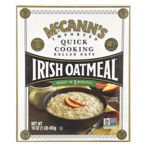 McCann's Irish Oatmeal, Овсяные хлопья быстрого приготовления, 453 г (16 унций)