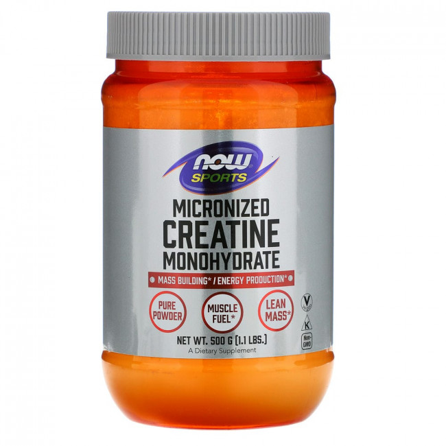 NOW Foods, Sports, микронизированный моногидрат креатина, 500 г (1,1 фунта) NOW Foods, Sports, микронизированный моногидрат креатина, 500 г (1,1 фунта)