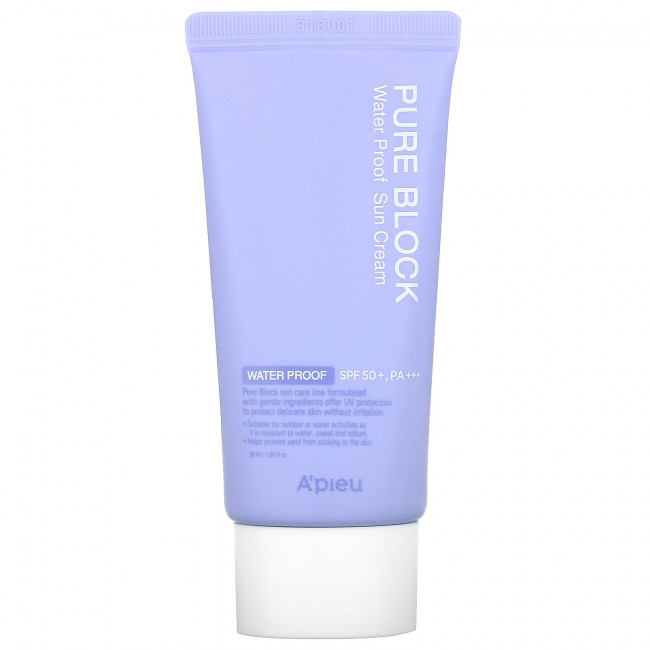 A'Pieu, Водостойкий солнцезащитный крем Pure Block, SPF 50+, PA +++, 50 мл (1,69 жидк. Унции)