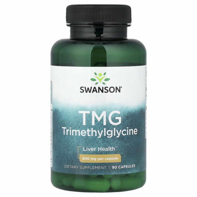 Swanson, TMG триметилглицин, 500 мг, 90 капсул