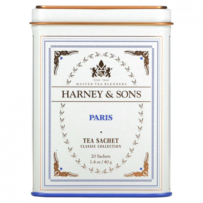 Harney & Sons, Парижский чай, 20 пакетиков, 1.4 унций (40 г) Harney & Sons, Парижский чай, 20 пакетиков, 1.4 унций (40 г)