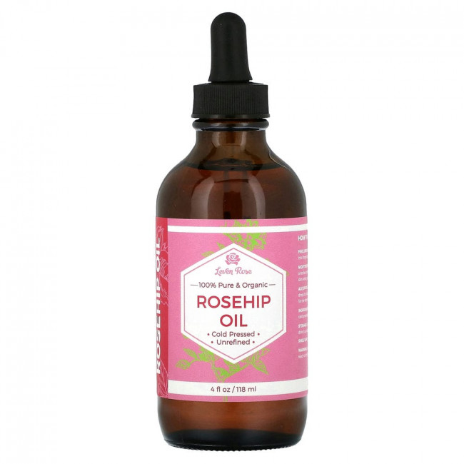Leven Rose, 100% чистое и органическое масло шиповника, 118 мл (4 жидк. Унции)