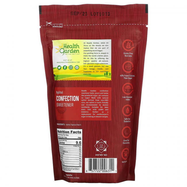 Health Garden, Ксилитоловый подсластитель для кондитерских изделий, 14 унций (397 г)