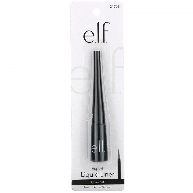 E.L.F., Expert Liquid Liner, древесный уголь, 4,2 мл (0,14 жидк. Унции)