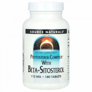 Source Naturals, комплекс фитостерола с бета-ситостеролом, 113 мг, 180 таблеток