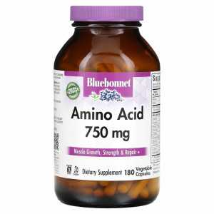Bluebonnet Nutrition, Капсулы с аминокислотами, 750 мг, 180 растительных капсул Bluebonnet Nutrition, Капсулы с аминокислотами, 750 мг, 180 растительных капсул