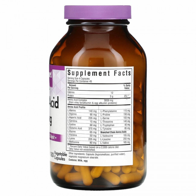 Bluebonnet Nutrition, Капсулы с аминокислотами, 750 мг, 180 растительных капсул Bluebonnet Nutrition, Капсулы с аминокислотами, 750 мг, 180 растительных капсул