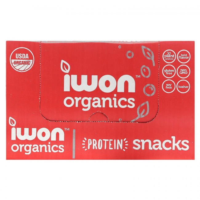 IWON Organics, Органический протеиновый попкорн, сладкий и соленый, 8 пакетиков по 28 г (1 унция) IWON Organics, Органический протеиновый попкорн, сладкий и соленый, 8 пакетиков по 28 г (1 унция)
