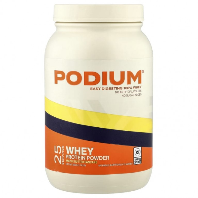 Podium Nutrition, сывороточный протеин в порошке, со вкусом блинов с кленовым маслом, 800 г (1,76 фунта)