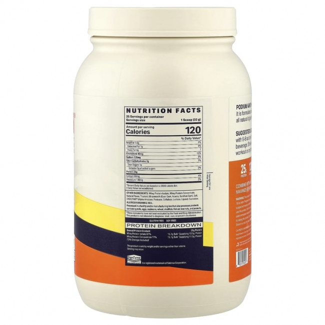 Podium Nutrition, сывороточный протеин в порошке, со вкусом блинов с кленовым маслом, 800 г (1,76 фунта)