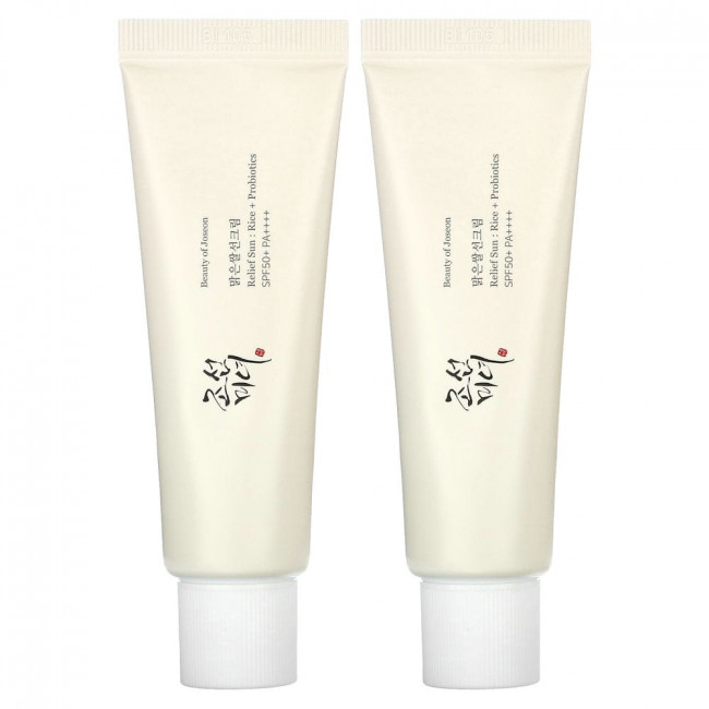 Beauty of Joseon, Relief Sun : Rice + Probiotics, SPF 50 + PA ++++, 2 Pack, 1.69 fl oz (50 ml) Each (Discontinued Item)