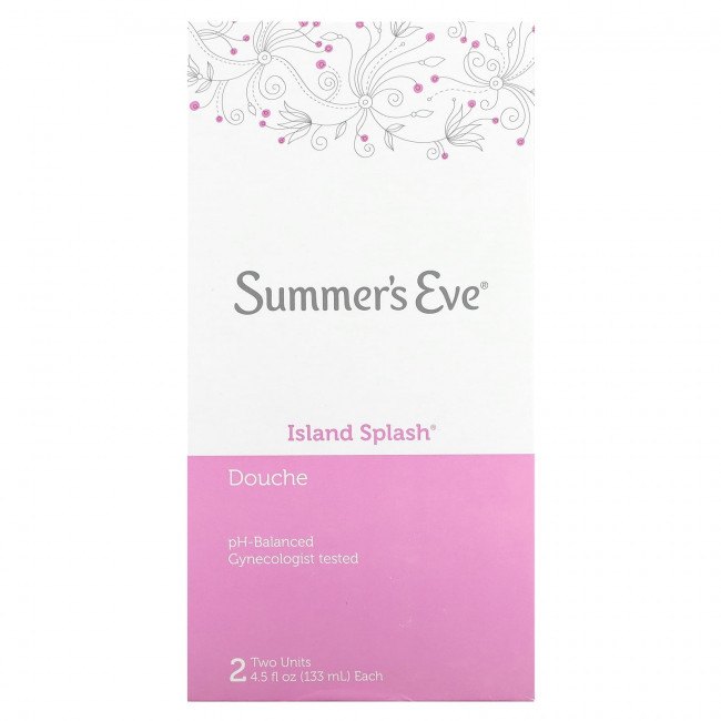 Summer's Eve, Douche, Island Splash, 2 порции по 133 мл (4,5 жидк. Унции) Summer's Eve, Douche, Island Splash, 2 порции по 133 мл (4,5 жидк. Унции)