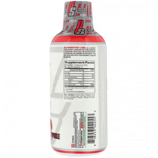 ProSupps, L-карнитин 1500, вкус вишневого мороженого, 1500 мг, 473 мл (16 жидк. унций)