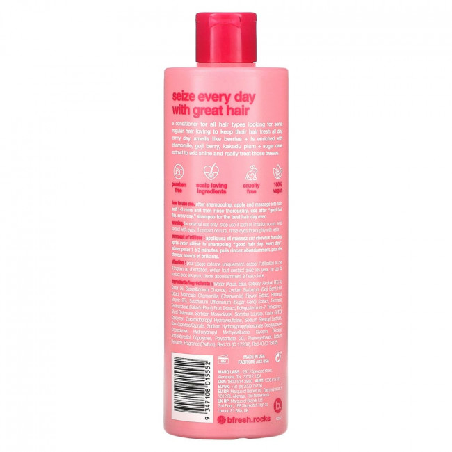 b.fresh, Good Hair Day Every Day, кондиционер для ежедневного ухода, для всех типов волос, Berry Bliss, 355 мл (12 жидк. Унций)