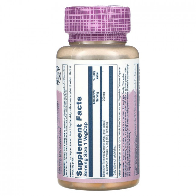 Solaray, Vital Extracts Super Bio Turmeric, 300 мг, 30 растительных капсул