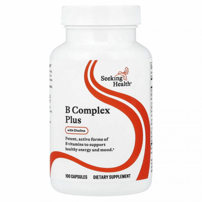 Seeking Health, B Complex Plus, 100 вегетарианских капсул Seeking Health, B Complex Plus, 100 вегетарианских капсул