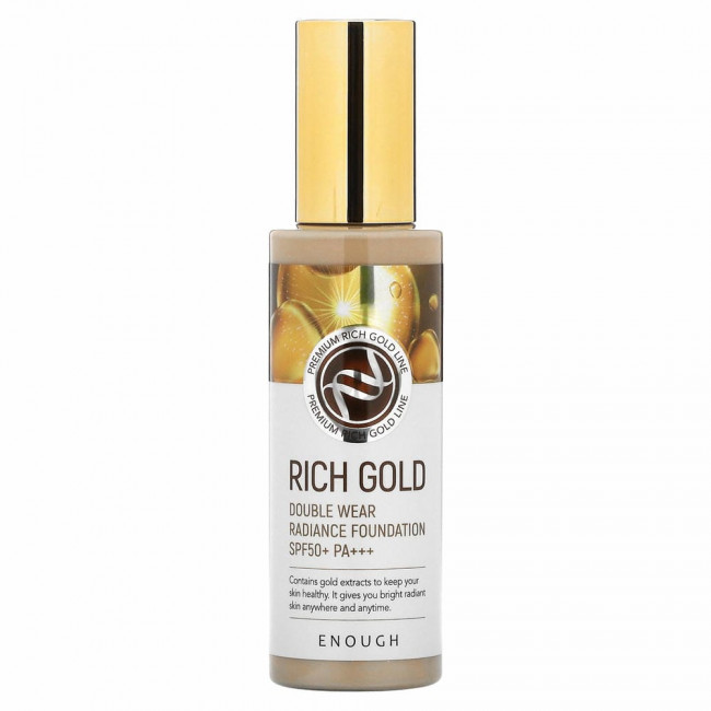 Enough, Rich Gold, тональная основа для двойного сияния кожи, SPF50 + PA +++, # 21, 100 г (3,53 унции)