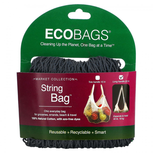ECOBAGS, Market Collection, Авоська, длина ручек 56 см, Синяя 1 шт. ECOBAGS, Market Collection, Авоська, длина ручек 56 см, Синяя 1 шт.