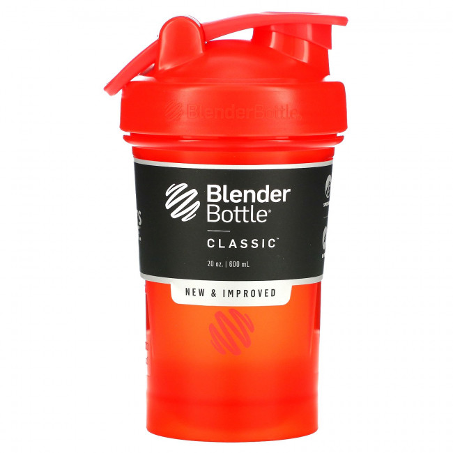 Blender Bottle, Classic With Loop, классический шейкер с петелькой, красный, 600 мл (20 унций) Blender Bottle, Classic With Loop, классический шейкер с петелькой, красный, 600 мл (20 унций)