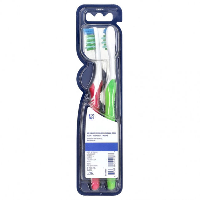 Oral-B, зубная щетка Bacteria Blast, средняя, 2 шт. Oral-B, зубная щетка Bacteria Blast, средняя, 2 шт.