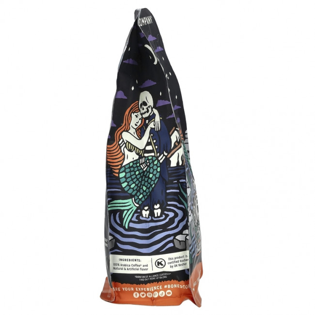 Bones Coffee Company, Salty Siren, мокко с морской соленой карамелью, молотый, средняя обжарка, 340 г (12 унций)