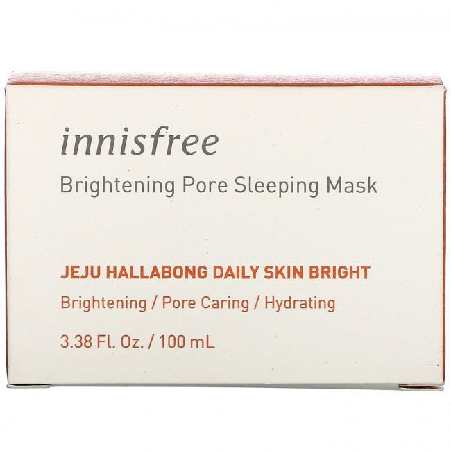 Innisfree, Jeju Hallabong Daily Skin Bright, ночная маска для осветления пор, 100 мл (3,38 жидк. Унции)