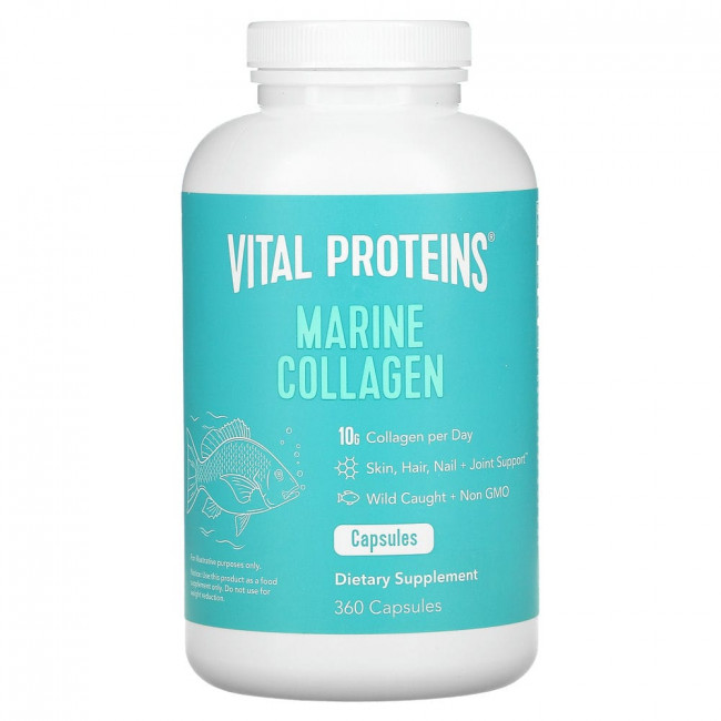 Vital Proteins, морской коллаген, 360 капсул Vital Proteins, морской коллаген, 360 капсул