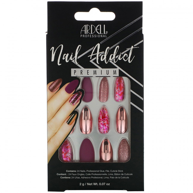 Ardell, Nail Addict Premium, розовая хромированная фольга, 2 г (0,07 унции)