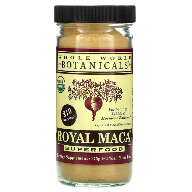 Whole World Botanicals, Королевская мака, суперпродукт, 6.17 унций (175 г) Whole World Botanicals, Королевская мака, суперпродукт, 6.17 унций (175 г)