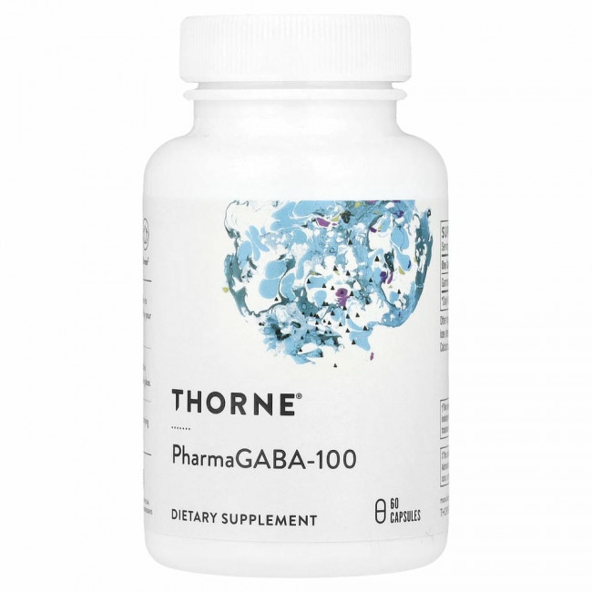 Thorne Research, PharmaGABA-100, 60 капсул