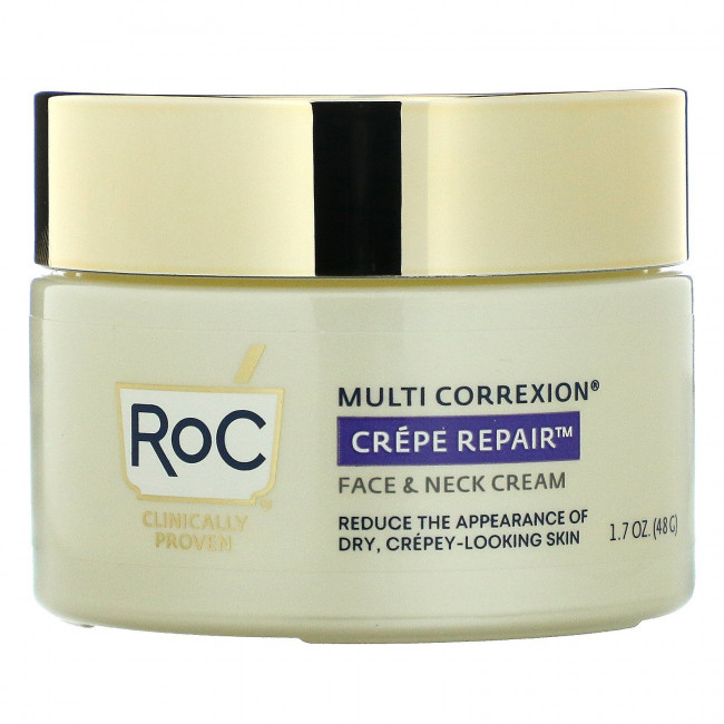 RoC, Multi Correxion, Crepe Repair, крем для лица и шеи, 48 г (1,7 унции) RoC, Multi Correxion, Crepe Repair, крем для лица и шеи, 48 г (1,7 унции)
